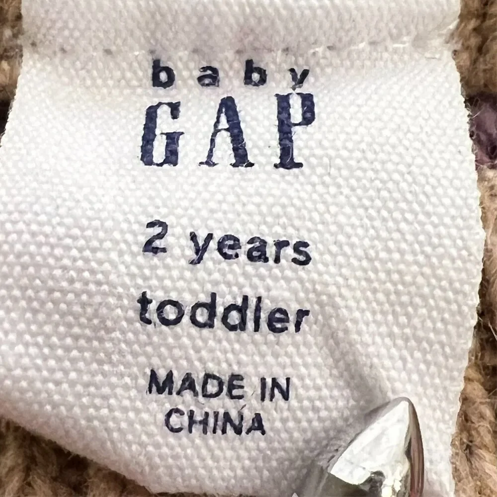 Baby Gap Toddler Knit Sweater 2T Multicolor Striped Cozy Pullover Colorblock